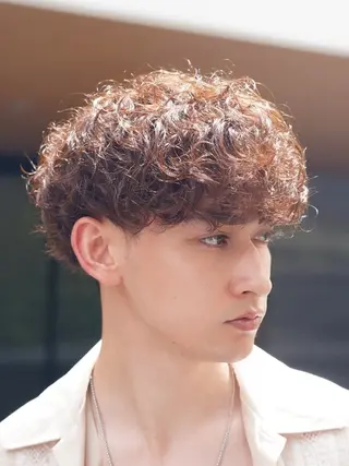 ミディアム カラー パーマ メンズ fifth 名駅所属・深谷 侑亮のヘアスタイル