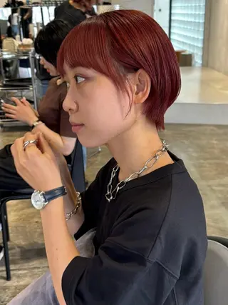 ショート カラー 🟡ひろの/ツヤ カラー/髪質改善🟡のヘアスタイル