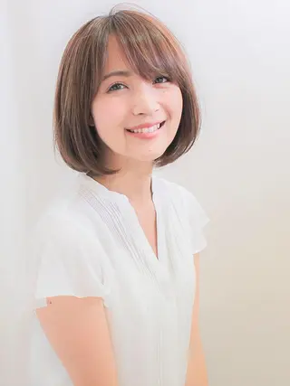 ミディアム カラー gite カワムラナオキのヘアスタイル