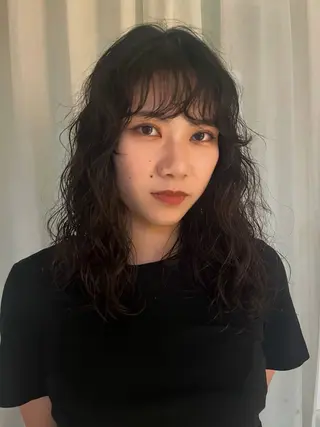 ミディアム パーマ Fuka🫧 カットモデル募集中のヘアスタイル