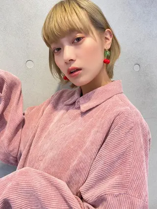 ショート カラー 透明感カラーブリーチ 🌼シゲモトアヤ🌼のヘアスタイル