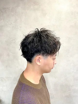 ショート パーマ 清潔感×束感ヘア🔥 メンズ専門篠原のヘアスタイル