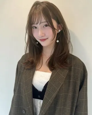 ミディアム 透明感🍨レイヤー ヘアセット/miyuのヘアスタイル