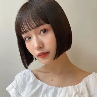 ミディアム カラー 🌱小顔ヘア/ボブ ミディアム/双葉🌱のヘアスタイル