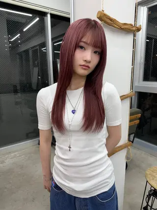 ロング カラー PARKiiiNG所属・yoshikami maiのヘアスタイル