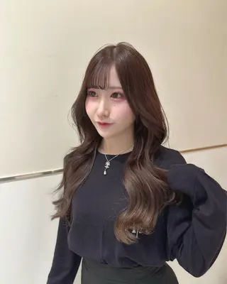 ロング 透明感カラー/似合わ せ前髪/柴田礼空のヘアスタイル