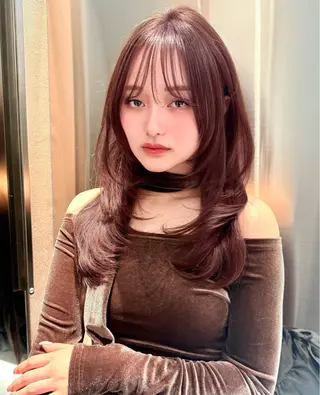 ロング カラー 大宮韓国風レイヤー 吉田こうすけのヘアスタイル