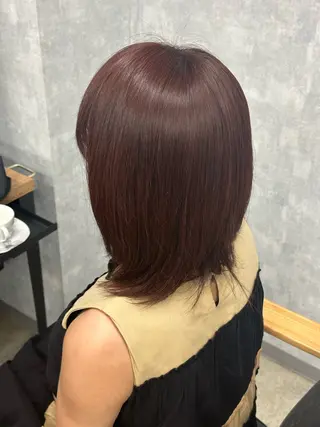 ミディアム カラー ルティア新宿縮毛 🐚山入端巧のヘアスタイル