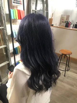 ロング カラー yuuto🌈 冬の透け感カラーのヘアスタイル