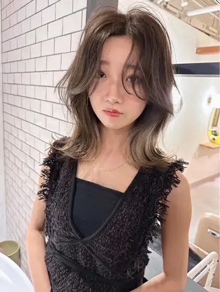 ロング 京都レイヤーカット/ 縮毛矯正/羽柴りくのマツエク・マツパデザイン