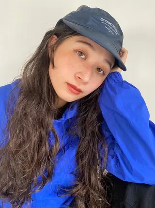 ミディアム カラー パーマ CEINE【セーヌ】 三軒茶屋のヘアスタイル