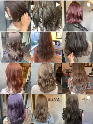 ミディアム カラー N゜jillva ナンバージルバのヘアスタイル