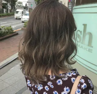 ミディアム カラー 韓国ヘア/耳ツボジュ エリー♡ayumuのヘアスタイル