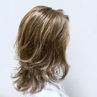 ミディアム カラー 🌈ぷる艶カラー🌈 髪質改善👑柳沼尚貴のヘアスタイル