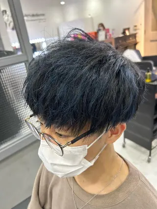 ショート カラー パーマ ヘアアレンジ メンズ 🔥メンズパーマ特 化🔥渡辺一翔🔥のヘアスタイル