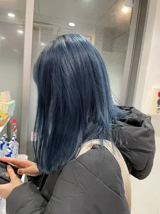 セミロング カラー 似合わせレイヤー 海外風レイヤーmioのヘアスタイル