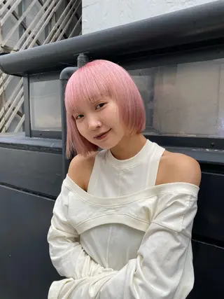 ショート カラー 🐯ミルクティーベー ジュ/大雅🐯のヘアスタイル