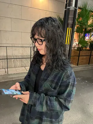 ミディアム パーマ JESTER烏丸御池店所属・暖色カラー/艶カラー /透明感/ななこのヘアスタイル