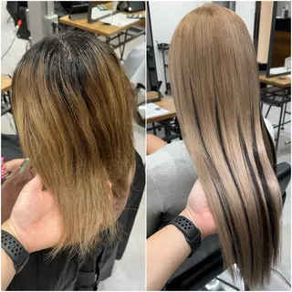 ロング カラー KEISUKE/ ブリーチ🧡エクステのヘアスタイル