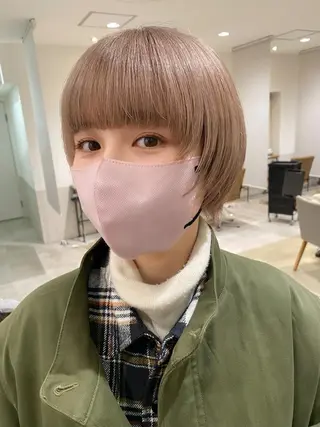 ショート カラー 顔まわりカラー特化 赤津百合絵のヘアスタイル