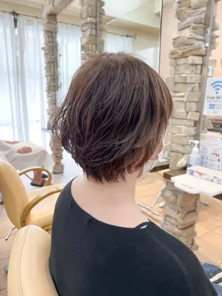 ショート パーマ 地毛風ストレート ⚡️下ノ村柊斗⚡️のヘアスタイル