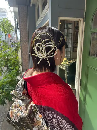 ショート ヘアアレンジ 清水千優/パーマ/透 明感カラー/メンズのヘアスタイル