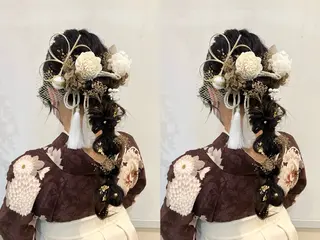 ヘアアレンジ ブリーチしない暖色 カラー🥀杉 優菜のヘアスタイル