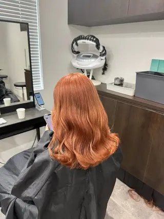 ロング カラー ヘアアレンジ 💗暖色特化ピンク/ 赤髪💗HARUNAのヘアスタイル