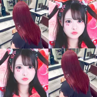 ロング カラー ニュアンス/フェザー /ウルフ/伶馬のヘアスタイル