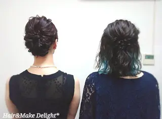セミロング ヘアアレンジ Hair&Make  Delight*のヘアスタイル