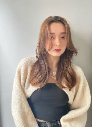 セミロング カラー 横浜/レイヤーカット /韓国ヘア/佐藤記正のヘアスタイル