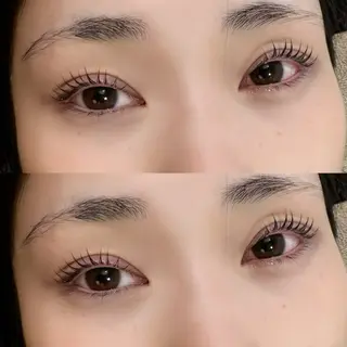 マツエク・マツパ 透明感カラー/顔周り カット/レイヤーにかのヘアスタイル