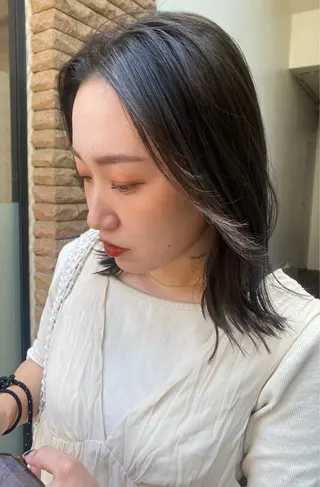 ミディアム カラー 綾香 /透明感カラーのヘアスタイル