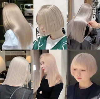 ロング カラー ムラ修正💎 艶髪ハイトーン💎のヘアスタイル