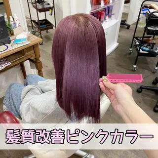 セミロング カラー Jewel Box所属・髪質改善ストレート 特化⭐️杉本奈稀沙のヘアスタイル