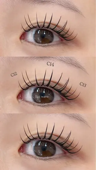 マツエク・マツパ big wave 🌊のマツエク・マツパデザイン