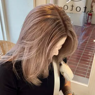 セミロング カラー ボブ/韓国ボブ/ブリ ーチ/鈴木康平のヘアスタイル