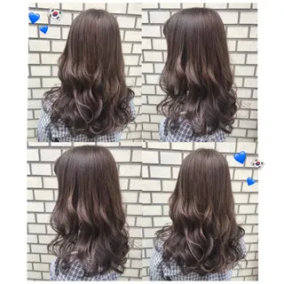 セミロング カラー 韓国ヘア得意❤︎森澤 悠佳のヘアスタイル