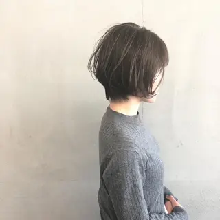 ショート カラー ボブ/ショート/ 白髪染め/メンズ葛西のヘアスタイル