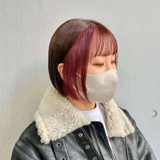 ミディアム カラー ショート/ボブ 🌟齋藤ほのかのヘアスタイル