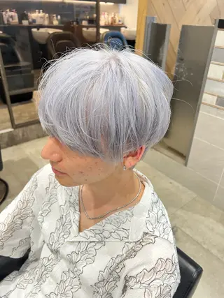 ショート カラー メンズ カラースペシャリスト ・齊藤 羽瑠輝のヘアスタイル