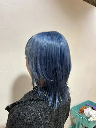 ミディアム ブリーチカラー/原宿 /髪質改善/shinのヘアスタイル