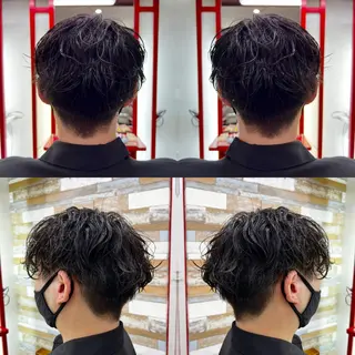 ショート パーマ メンズ "PEPPU "所属・派手髪、ハイトーン ショートヘアShinのヘアスタイル