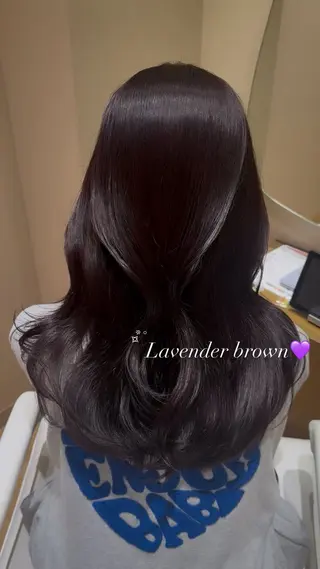 ロング カラー Minori🤎 ナチュラル韓国ヘアのヘアスタイル