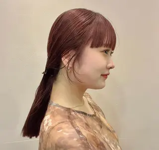 セミロング 🌸暖色カラー/ボブ 一色愛海🌸のヘアスタイル