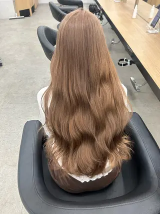 ロング カラー 愛結 暖色カラー🎀🩰のヘアスタイル