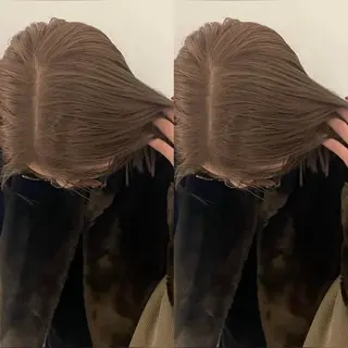 ロング カラー ONYX 表参道所属・表参道/ハイライト 髪質改善ストレートのヘアスタイル