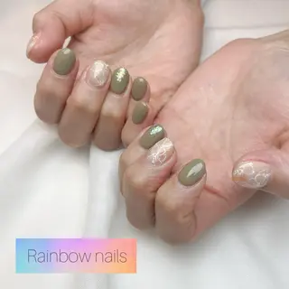 ネイル Rainbow nailsくろちゃんのネイルデザイン