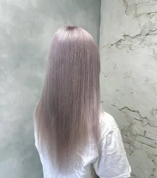 ロング カラー レイヤーブリーチ特化 ホワイト専門/岸のヘアスタイル