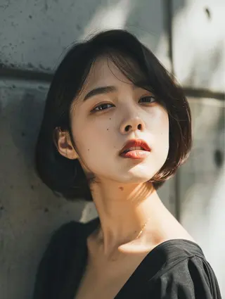 ショート 顔周りのデザイン特化 井手麻梨栄のヘアスタイル